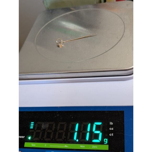 Antique 14K White Gold Straight 2" Long Stick Pin 1.1g - Picture 8 of 11